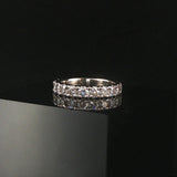 14k White Gold and 1cttw Diamond Half Eternity Band Ring Size 4.5