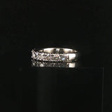14k White Gold and 1cttw Diamond Half Eternity Band Ring Size 4.5
