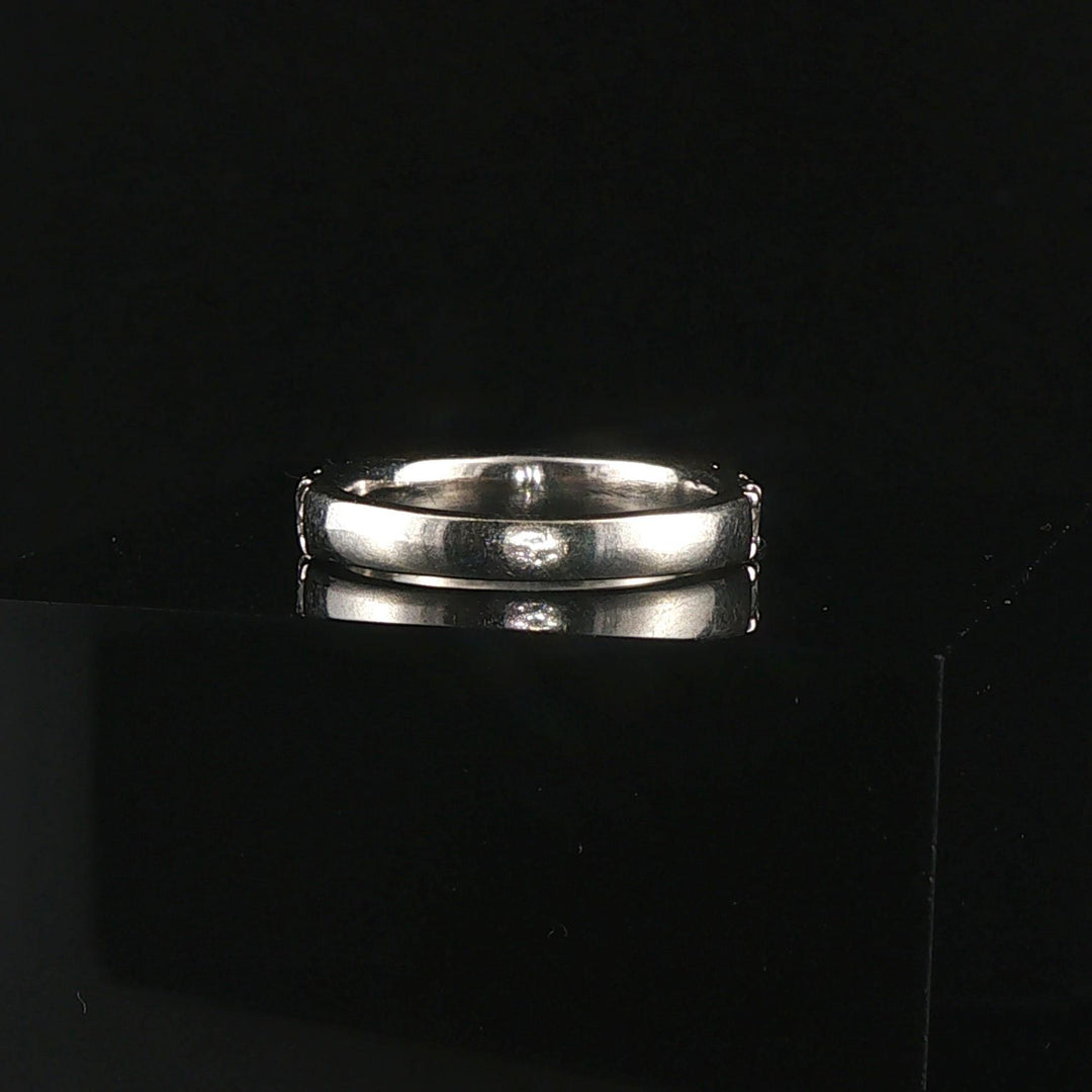 14k White Gold and 1cttw Diamond Half Eternity Band Ring Size 4.5
