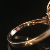 14k Yellow Gold Ruby and Diamond Vintage Cluster Ring Size 8
