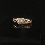14k Yellow Gold 0.50cttw Diamond Bypass Band Ring Size 6.75