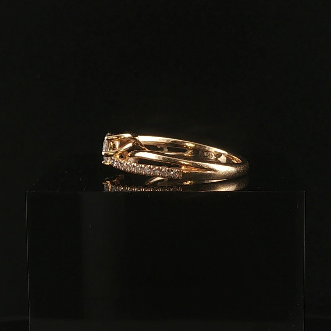 14k Yellow Gold 0.50cttw Diamond Bypass Band Ring Size 6.75