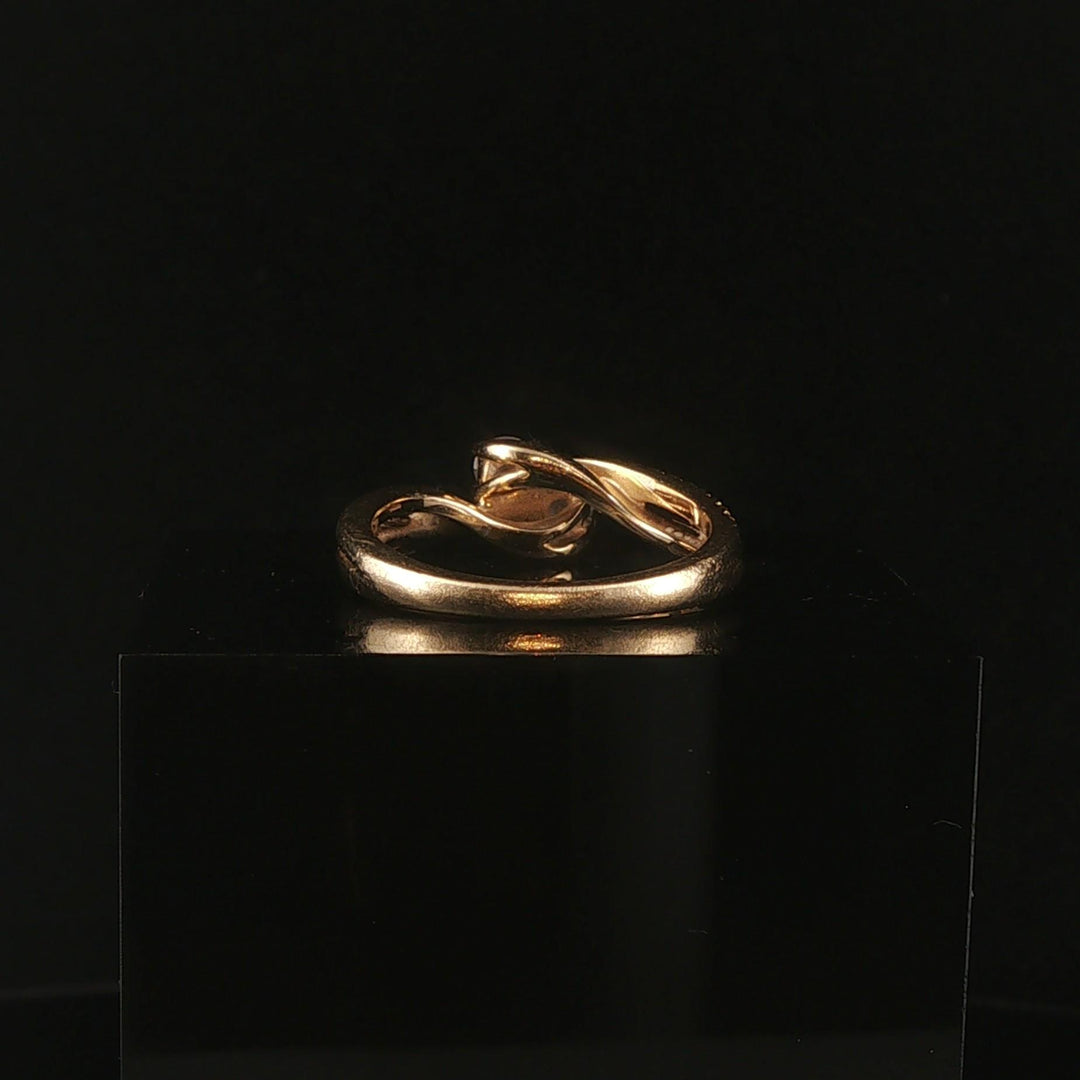 14k Yellow Gold 0.50cttw Diamond Bypass Band Ring Size 6.75