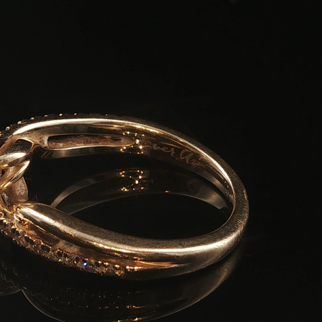 14k Yellow Gold 0.50cttw Diamond Bypass Band Ring Size 6.75
