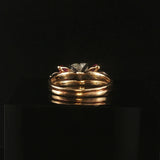 14k Yellow Gold 0.85ct Heart Cut Diamond and Ruby Ring Size 5.25