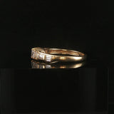 14k Yellow Gold and 0.35cttw Marquise and Baguette Diamond Ring Size 7