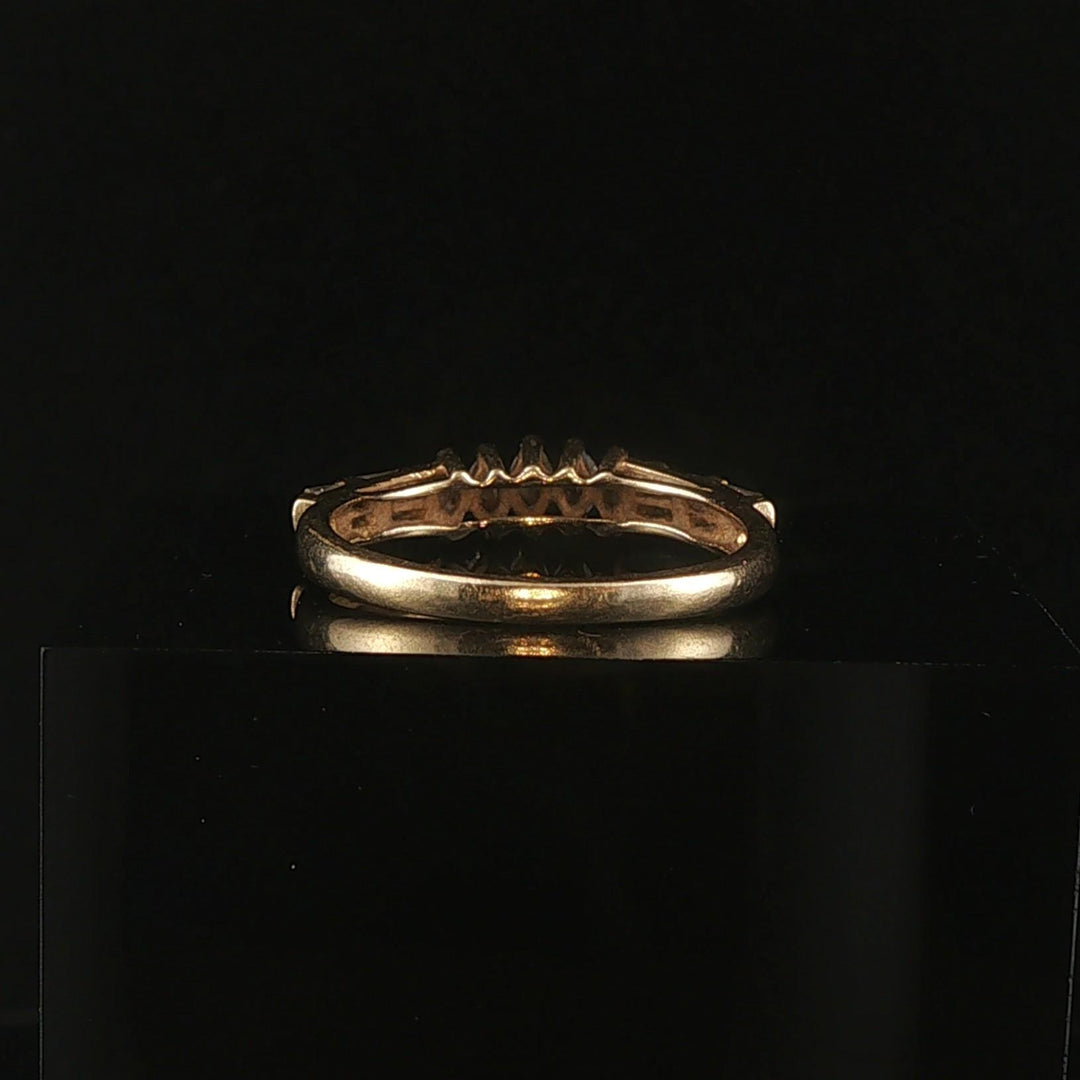 14k Yellow Gold and 0.35cttw Marquise and Baguette Diamond Ring Size 7