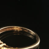 14k Yellow Gold and 0.35cttw Marquise and Baguette Diamond Ring Size 7