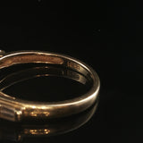 14k Yellow Gold and 0.35cttw Marquise and Baguette Diamond Ring Size 7