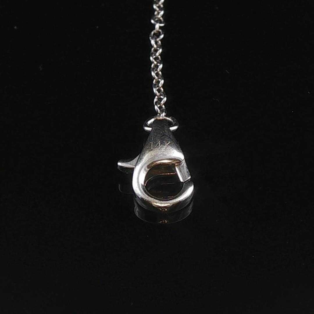 14k White Gold and 0.50cttw Diamonds by the Yard Necklace 24"