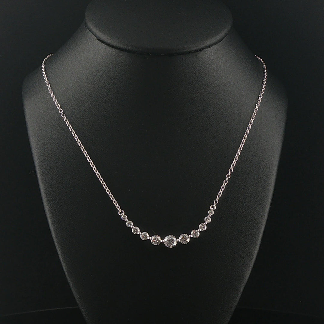 14k White Gold and 1cttw Diamond The Leo Pendant Necklace 18" or 20"