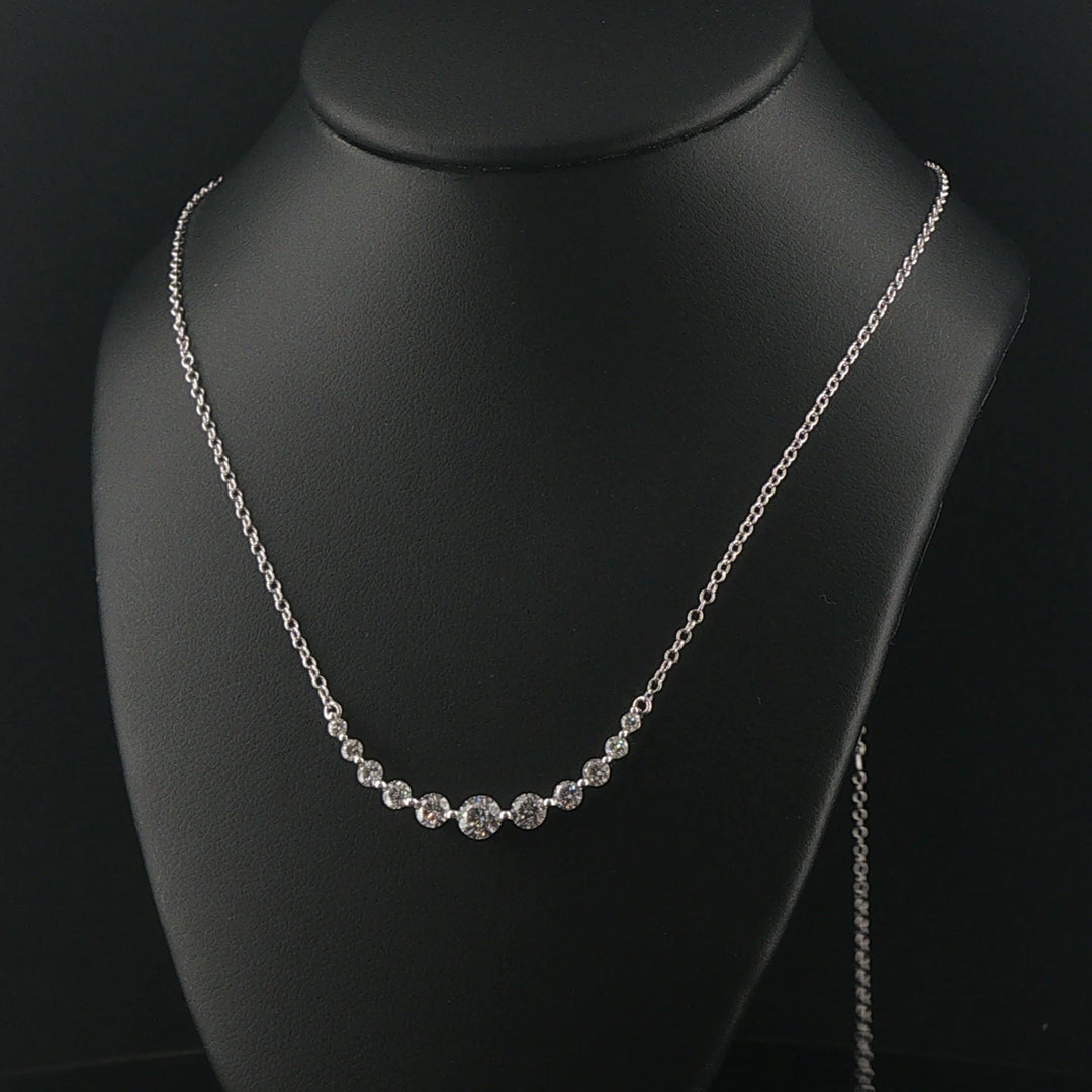 14k White Gold and 1cttw Diamond The Leo Pendant Necklace 18" or 20"