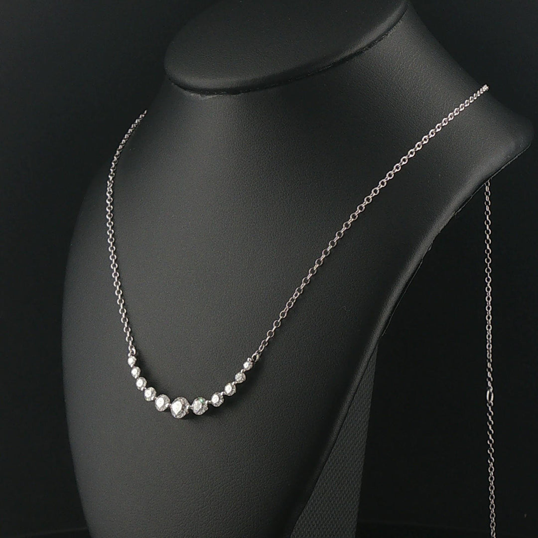 14k White Gold and 1cttw Diamond The Leo Pendant Necklace 18" or 20"