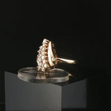 14k Yellow Gold 0.50cttw Diamond Ladies Fancy Ring Size 6.75