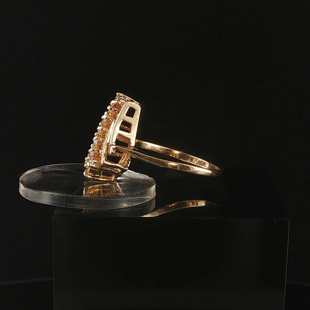 14k Yellow Gold 0.50cttw Diamond Ladies Fancy Ring Size 6.75