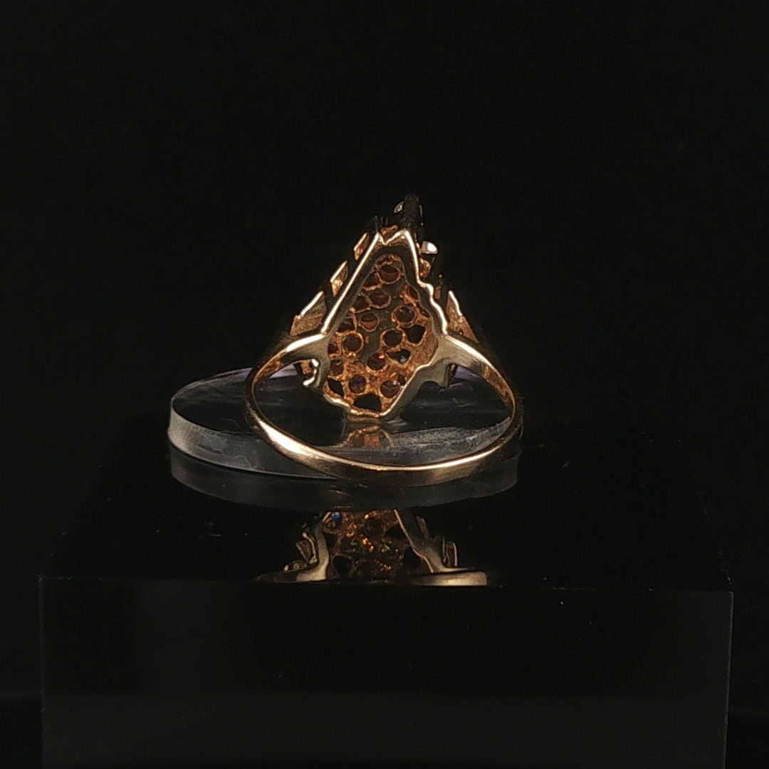 14k Yellow Gold 0.50cttw Diamond Ladies Fancy Ring Size 6.75