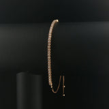 14k Yellow Gold and 1cttw Diamond Adjustable Bolo Tennis Bracelet