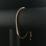 14k Yellow Gold and 1cttw Diamond Adjustable Bolo Tennis Bracelet