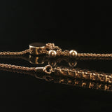 14k Yellow Gold and 1cttw Diamond Adjustable Bolo Tennis Bracelet