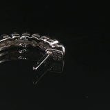 14k White Gold and 0.30cttw Bezel Set Diamonds Huggie Earrings
