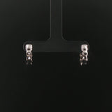 14k White Gold and 1cttw Six Diamond Huggie Earrings