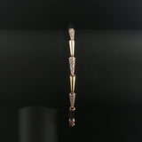 14k Yellow Gold and 1.50cttw Diamond Ladies Vintage Cone Link Bracelet 6" or 7"