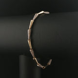 14k Yellow Gold and 1.50cttw Diamond Ladies Vintage Cone Link Bracelet 6" or 7"