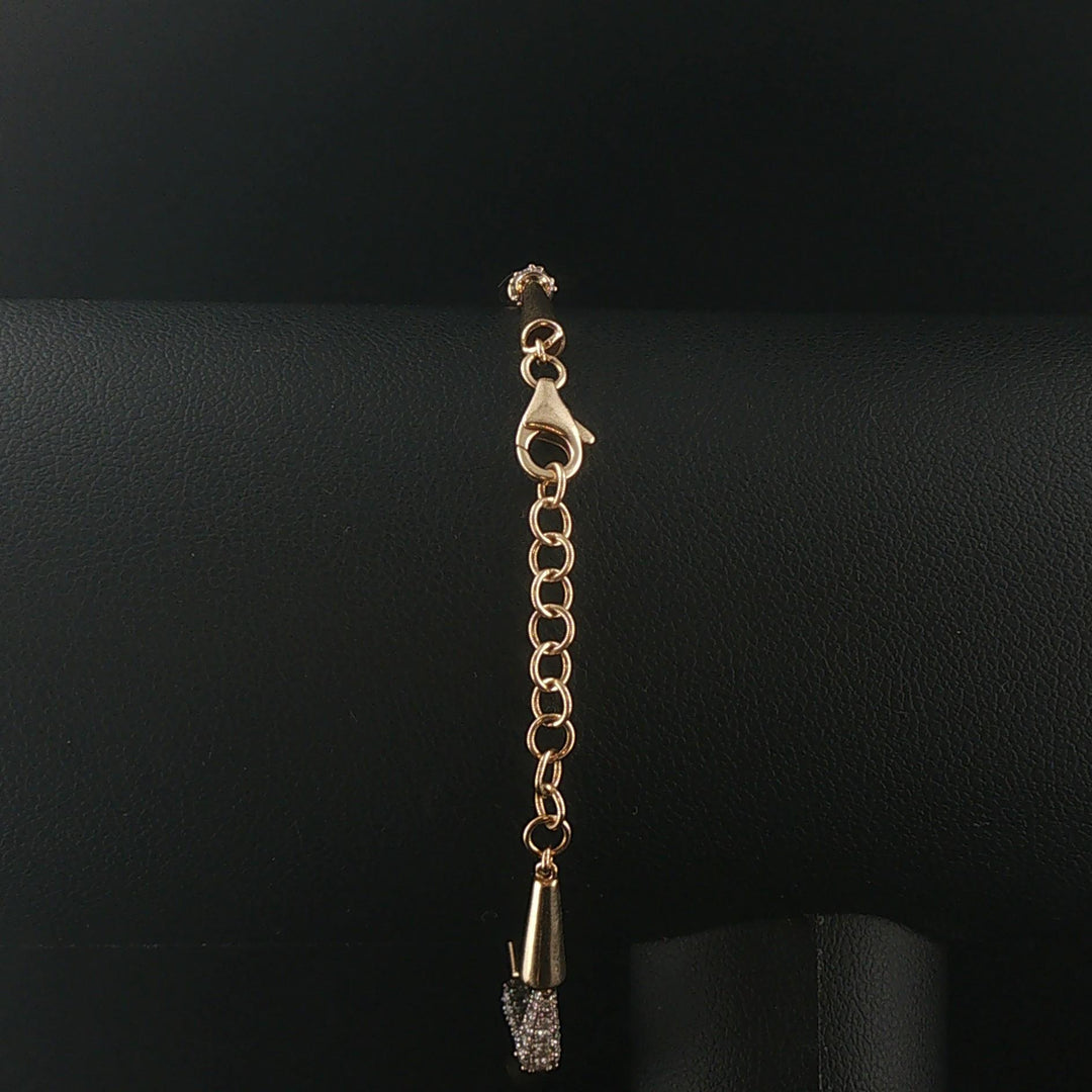 14k Yellow Gold and 1.50cttw Diamond Ladies Vintage Cone Link Bracelet 6" or 7"
