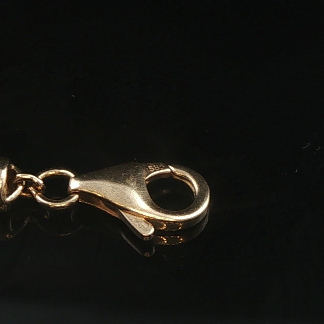 14k Yellow Gold and 1.50cttw Diamond Ladies Vintage Cone Link Bracelet 6" or 7"