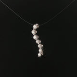 14k White Gold and 0.75cttw Diamond Journey Pendant 1"