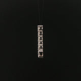 14k White Gold and 0.75cttw Diamond Journey Pendant 1"