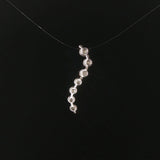 14k White Gold and 0.75cttw Diamond Journey Pendant 1"