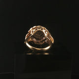 14k Yellow and White Gold 0.45cttw Diamond Vintage Solid Cluster Ring Size 5.75