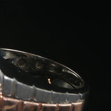 14k White and Rose Gold 0.20cttw Diamond Men's Watch Band Ring Size 10.25