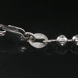 14k White Gold and 0.35cttw Diamond Moon Cut Ball Link Cross Necklace 16.5"