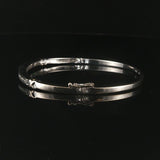 14k White Gold and 0.50cttw Channel Set Diamond Bangle Bracelet 6.75"