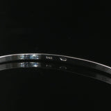 14k White Gold and 0.50cttw Channel Set Diamond Bangle Bracelet 6.75"