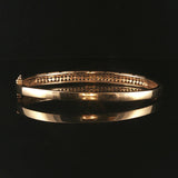 14k Yellow Gold and 1cttw Pave Diamond Bangle Bracelet 6.75"