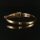 14k Yellow Gold and 0.20cttw Diamond 15.2g Bypass Bangle Bracelet 7"
