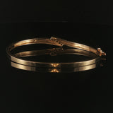 14k Yellow Gold and 0.20cttw Diamond 15.2g Bypass Bangle Bracelet 7"