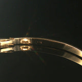 14k Yellow Gold and 0.20cttw Diamond 15.2g Bypass Bangle Bracelet 7"