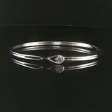 Pandora 14k White Gold and 0.25ct Lab Diamond Infinte Bangle Bracelet 7"