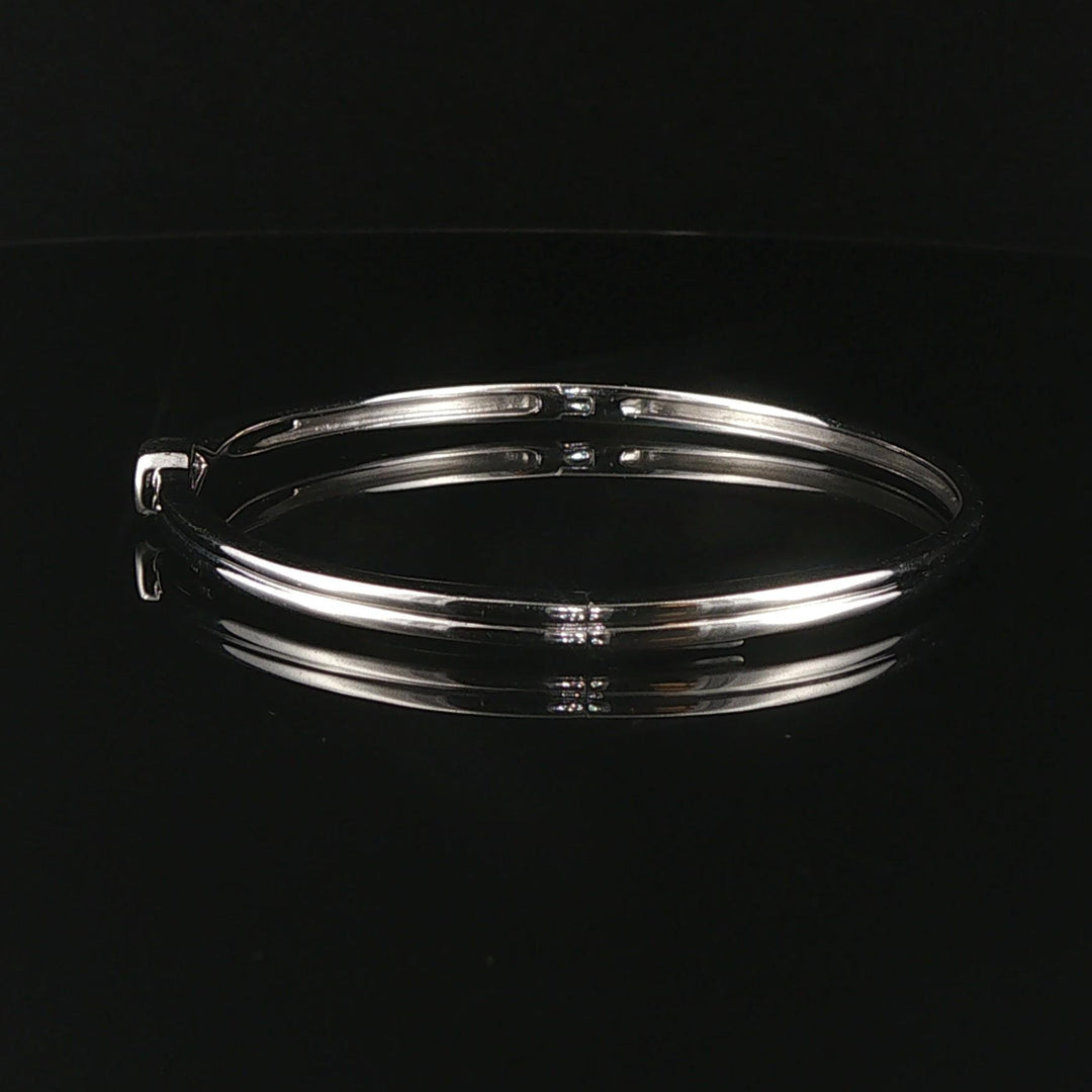 Pandora 14k White Gold and 0.25ct Lab Diamond Infinte Bangle Bracelet 7"