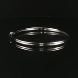 Pandora 14k White Gold and 0.25ct Lab Diamond Infinte Bangle Bracelet 7"