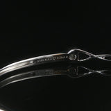Pandora 14k White Gold and 0.25ct Lab Diamond Infinte Bangle Bracelet 7"