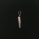 14k White Gold and 0.30cttw Diamond Vintage Heart Pendant 1"