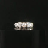 14k White Gold and 1cttw Five Diamond Vintage Band Ring Size 6