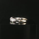 14k White Gold and 1cttw Five Diamond Vintage Band Ring Size 6