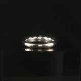 14k White Gold and 1cttw Five Diamond Vintage Band Ring Size 6
