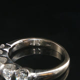 14k White Gold and 1cttw Five Diamond Vintage Band Ring Size 6